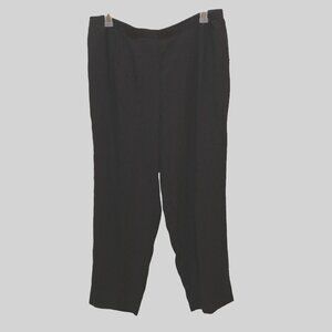 New Koret Womens Size 20W Ribbed Black Elastic Waist Pull On Pants